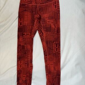 lululemon athletica Red Align Logo Print 28”Leggings 4